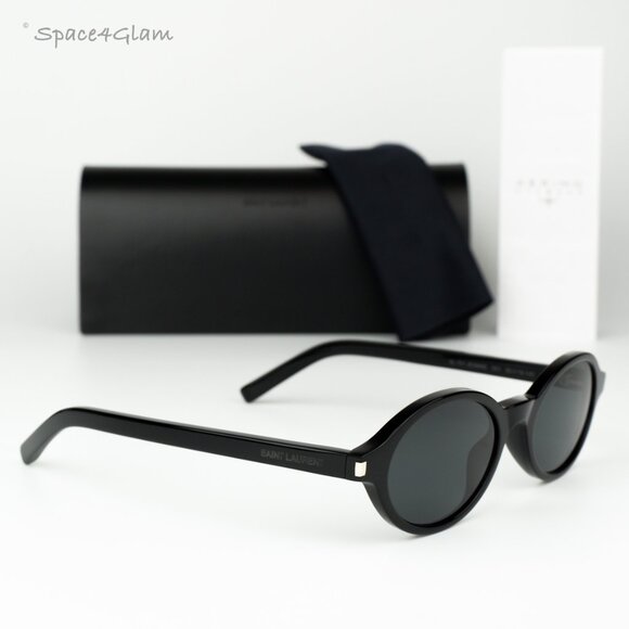 Saint Laurent Men Sunglasses Black Oval SL751 JEANNE 001 BRAND NEW - Picture 4 of 14